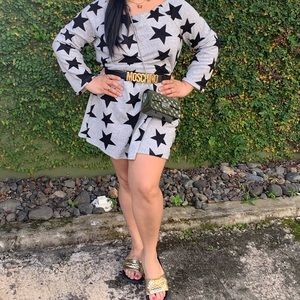 Sky Dress gray and black.